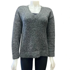 Michael Kors Knit Charcoal V Neck Sweater  Size Medium